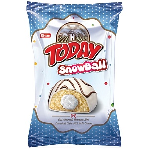 Пирожное TODAY Snowball Milky Сноуболл с молочной начинкой (шоубокс 35г*24шт) 35г*144