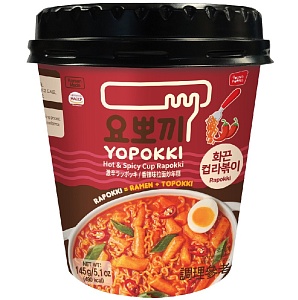 Рапокки YOPOKKI Hot and Spicy остро-пряные (рамен с рисовыми палочками) /стакан/ 145г*16