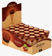 Рожок SORBON Фундук и воздушные зерна, шоу-бокс 25г*24