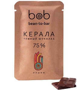 Шоколад BOB Темный КЕРАЛА 75% какао /шоубокс/ 20г*20