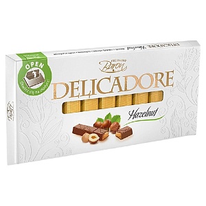 Шоколад BARON DELICADORE HAZELNUT молочный с начинкой из фундука (50%) 200г*12