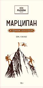 Плитка марципановая POMATTI PLOUDA в темном шоколаде (55% какао) 70г*14