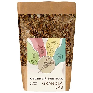 Мюсли GRANOLA.LAB Овсяный завтрак со льном и медом 330г*12