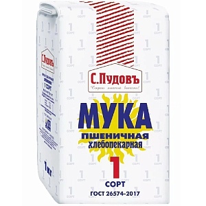 Мука С.Пудовъ пшеничная 1 сорт бум/пак 1кг*8