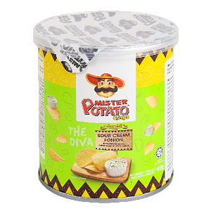 Чипсы картофельные MISTER POTATO со вкусом сметаны и лука Sour Cream and Onion /туба/ 40г*20
