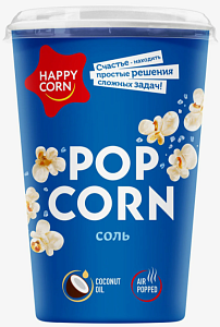 Воздушная кукуруза HAPPY CORN Classic с Солью /стакан/ 35г*6