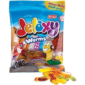 Мармелад JELAXY Worms Черви (80г*12 шоубокс) 80г*72