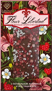 Шоколад Fleur Libertad молочный с натуральной клубникой и хрустящим безе 80г*10