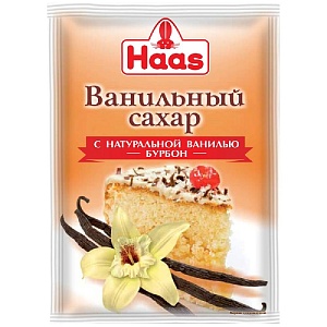 Сахар HAAS ванильный с натуральной ванилью "Бурбон" 15г*25