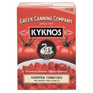 Томаты KYKNOS резаные в собственном соку /тетрапак/ 370г*24