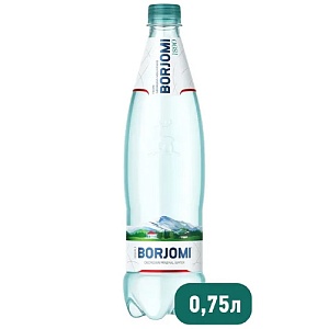 Вода BORJOMI минеральная газированная /пэт/ 0,75л*6