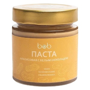 Паста BOB Арахисовая с белым шоколадом 200г*6