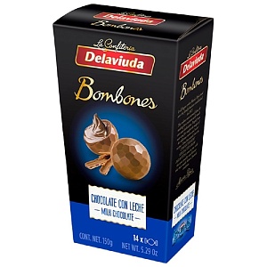 Конфеты DELAVIUDA Bombones из молочного шоколада 150г*12