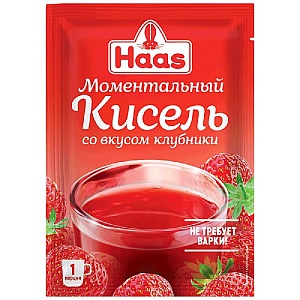 Кисель HAAS Моментальный Клубника 30г*45