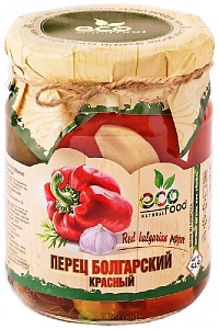 Перец ECOFOOD болгарский красный /стекло/ 545г*6