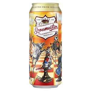 Пиво GROSSMEISTER светлое фильтрованное 4.8% /жесть/ 0,5л*24