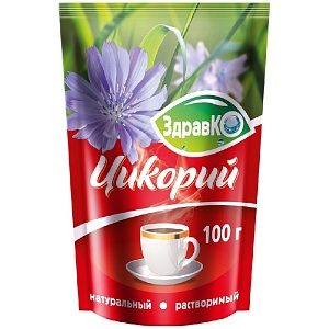 Цикорий ЗдравКо растворимый натуральный /дойпак/ 100г*12