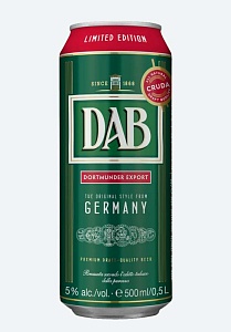 Пиво DAB 5,0% светлое /жесть/ 0,5л*24