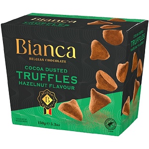 Трюфели BIANCA Hazelnut flavour со вкусом лесного ореха /картон/ 150г*12