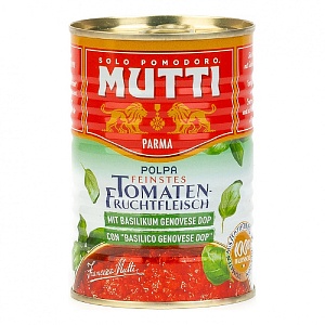 Томаты MUTTI резаные кубиками в томатном соке с базиликом /жесть/ 400г*6