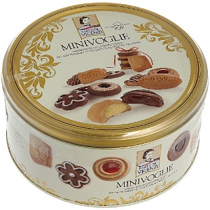 Печенье VICENZI BISCOTTI [5553] Minivoglie Ассорти /жесть/ 500г*12