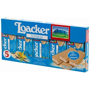 Вафли LOACKER MULTIPACK Ваниль с ванильной начинкой (47г*5) 225г*18