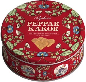 Печенье NYAKERS Маленькие имбирные сердечки в подарочной уп. /жесть/ 400гр*12