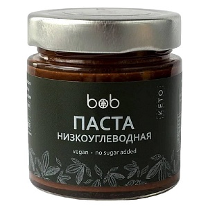 Паста BOB ореховая "Низкоуглеводная шоколадно-фундучная" БЕЗ добавления сахара 200г*6