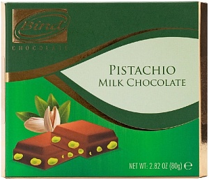 Шоколад BIND Молочный с фисташками 80г*12
