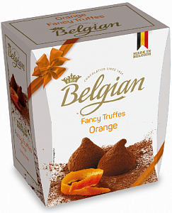 Шоколадные трюфели THE BELGIAN с кусочками апельсинов /картон/ 200г*15