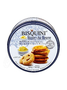 Печенье BISQUINI сливочное 26% (Butter) /жесть/ 150г*24