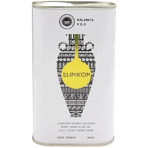 Масло ELINIKON оливковое EVOO KALAMATA  P.D.O. AC <0,5 /жесть/ 500мл*12