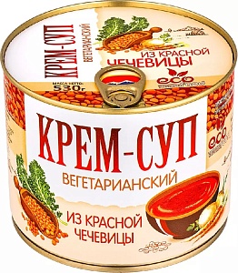 Крем-суп ECOFOOD вегетарианский из красной чечевицы /жесть/ 530г*4