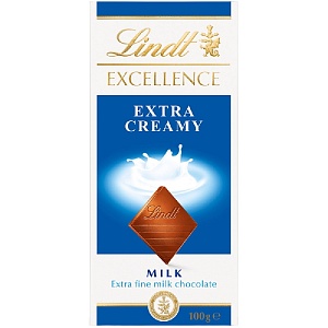 Шоколад LINDT EXCELLENCE молочный EXTRA Cremoso Latte 100г*20