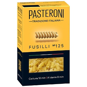 Макаронные изделия PASTERONI FUSILLI №125 / Спиральки /картон/ 400г*12