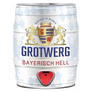 Пиво GROTWERG Bayerisch Hell 4.9% Светлый лагер /жесть/ 5л*2