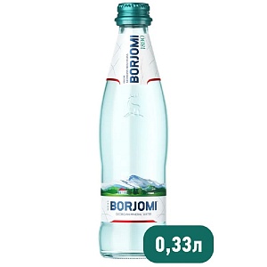 Вода BORJOMI минеральная газированная /стекло/ 0,33л*12