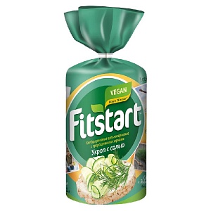 Хлебцы FITSTART рисовые Укроп с солью 90г*12