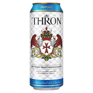 Пиво THRON LAGER Светлое 4,9% /жесть/ 0,5л*24