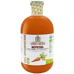 Сок GEORGIA'S NATURAL ORGANIC Морковный холодного отжима /стекло/ 1000мл*6