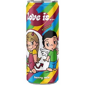 Напиток LOVE IS газированный Ягодный Микс /жесть/ 330мл*12