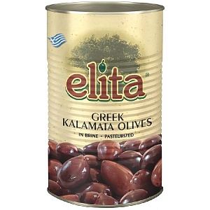 ВЫВОД Оливки ELITA Каламата без косточки Giants 141-160 /жесть/ 4200мл*3