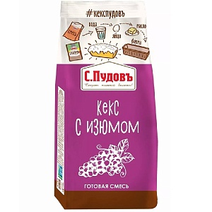 Смесь С.Пудовъ кекс С ИЗЮМОМ /пленка/ 300г*10