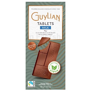 Шоколад GUYLIAN MILK молочный без сахара со стевией 100г*24