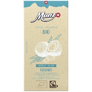 Шоколад MUNZ BIO горький с кокосом 100г*12