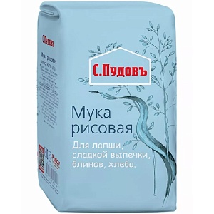 Мука С.Пудовъ рисовая бум/пак 500г*6