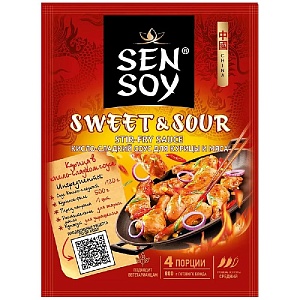 Соус SENSOY для приготовления Кисло-сладкий "Sweet & Sour" /пакет/ 120г*15