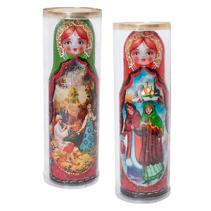 Шоколад фигурный "Матрешка" с сюрпризом в подар.упак. /гофрокороб/ 300г*12