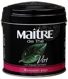 Чай MAITRE DE THE зеленый ЖЕНЬШЕНЬ улун /жесть/ 150г*6