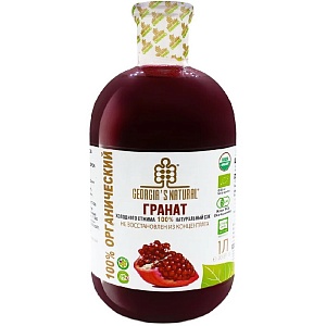 Сок GEORGIA'S NATURAL ORGANIC Гранатовый холодного отжима /стекло/ 1000мл*6
